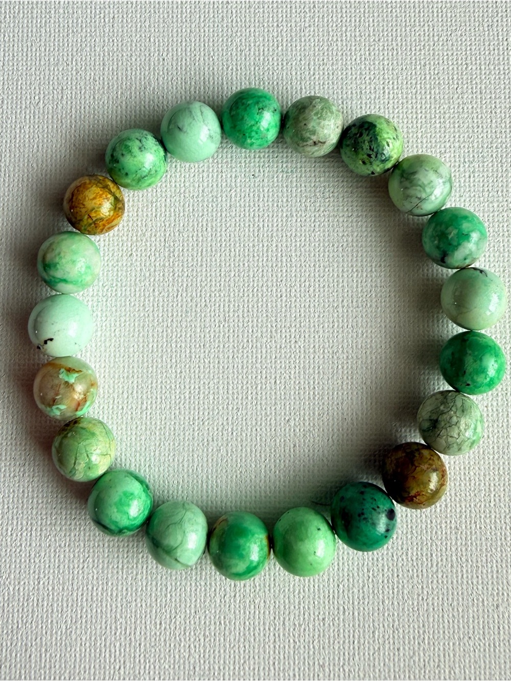 Authentic Bombshell Beads Variscite 10mm Gemstone Bracelet Handmade - Picture 2 of 5